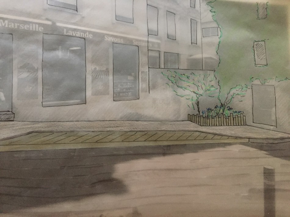 Dessin de place Avignon Clémence Letulle 2