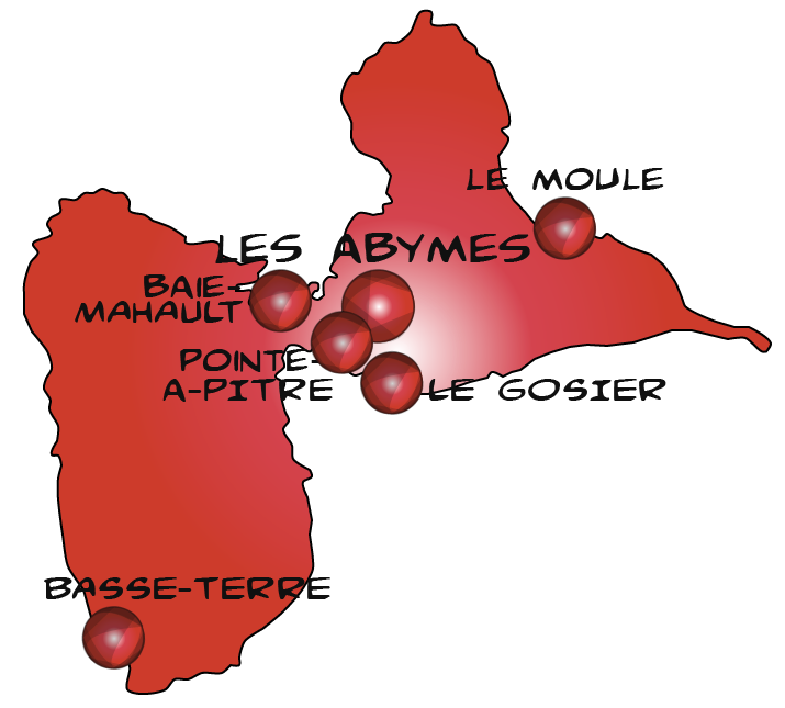 Map guadeloupe