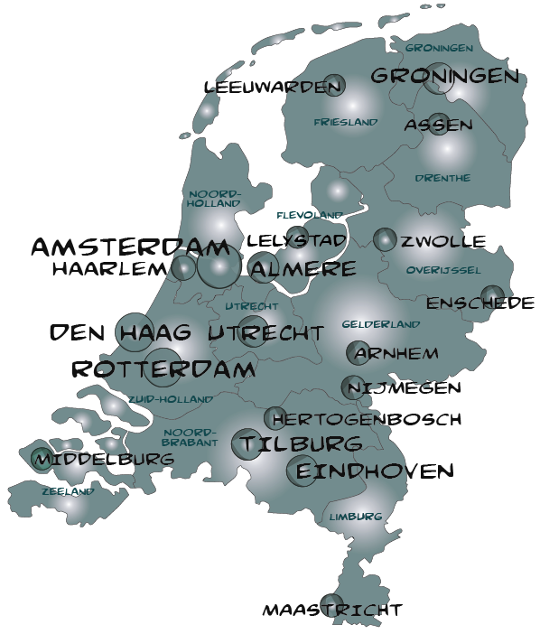 Map nederland 